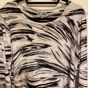 Brand new black and white blouse